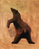 Bear / Untitled (verso) by Benjamin Chee Chee, 1974, double-sided acrylic on canvas, sold Mar 2016
