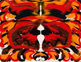 Tex Mex II by Jacques Hurtubise, 1988, mixed media and collage on printed paper, sold Mar 2016