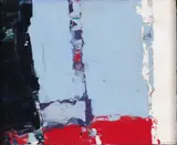 Abstract by Marcella Maltais, 1961, oil on canvas, sold Mar 2016