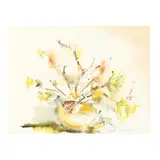 Still Life with Yellow Flowers by Deborah Chandler, Watercolor on paper, sold Nov 2020