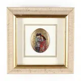 Amore by Edna Hibel, Hand-colored offset lithography on oval porcelain plaque, sold Nov 2020