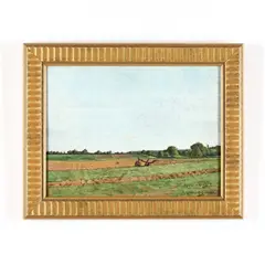 View of a French Farmyard by Paul Louis Martin des Amoignes, Oil on panel, sold Oct 2020