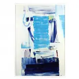 Large Abstract-Blues by Daniel Clesse, Oil on board, sold Oct 2020
