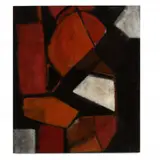Geometric Abstract Composition by Louis Son, Oil on canvas, sold Oct 2020