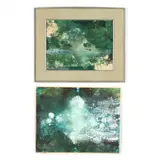 Two Abstract Atmospheric Paintings by Don Neiser, Casein on board, sold Oct 2020