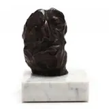Abstract Face by Cathy Gropper, Patinated bronze, sold Oct 2020
