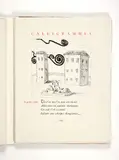 Lithos de Chirico. Paris, Librairie Gallimard, 1930. by Guillaume Apollinaire, In-folio, en feuilles, couverture illustrée rempliée, chemise en demi-toile noire et étui décorés de l’éditeur., sold May 2023