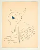 Sans date [vers 1947]. by Francis Picabia, Lettre autographe signée illustrée d’un dessin., sold May 2023