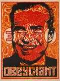Nixon Stamp by Shepard Fairey, 2001, Sérigraphie en couleurs, sold Apr 2023
