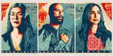 The Visionnary of Leaders by Shepard Fairey, Set de 3 sérigraphies en couleurs, sold Apr 2023