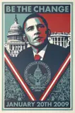 Be the Change by Shepard Fairey, 2008, Sérigraphie en couleurs, sold Apr 2023