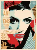 Ideal power by Shepard Fairey, 2018, Sérigraphie en couleurs, sold Apr 2023