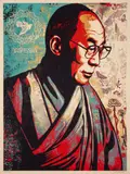 Dalai Lama Compassion by Shepard Fairey, 2022, Sérigraphie en couleurs, sold Apr 2023