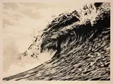 Wave of distress (Silver) by Shepard Fairey, 2021, Sérigraphie en couleurs, sold Apr 2023