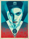 Justice Woman Blue by Shepard Fairey, 2021, Sérigraphie en couleurs, sold Apr 2023