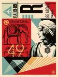 Fragile Cargo by Shepard Fairey, 2022, Sérigraphie en couleurs, sold Apr 2023