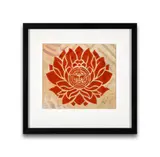 Star Lotus by Shepard Fairey, 2019, Rubylith découpé et collé sur papier, sold Apr 2023