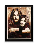 John Lennon & Yoko Ono by Shepard Fairey, 2010, Sérigraphie en couleurs, sold Apr 2023