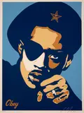 Slick Rick Blue by Shepard Fairey, 2004, Sérigraphie en couleurs, sold Apr 2023