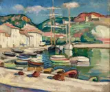 Le port de Cassis by Charles Camoin, 1908, Huile sur toile, sold Jun 2023