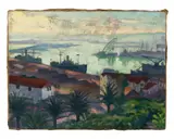 Le port, temps clair by Albert Marquet, circa 1942-1943, Huile sur toile, sold Jun 2023
