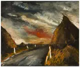 Ciel orageux en automne by Maurice de Vlaminck, circa 1950, Huile sur toile, sold Jun 2023