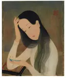 La toilette by Mai Trung Thu, 1943, Gouache et encre sur soie, sold Jun 2023
