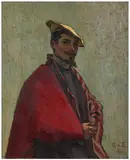 Portrait by Georges d'Espagnat, 1892, Huile sur toile, sold Jun 2023
