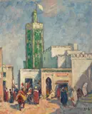 Tanger et le Soko by Georges d'Espagnat, 1904, Huile sur toile, sold Jun 2023