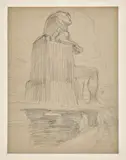 Etude pour L'Entêtement ou L'Idole noire - circa 1900 by František Kupka, 1903, Crayon sur papier, sold Jun 2023