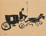 Le fiacre by Albert Marquet, Encre sur papier, sold Jun 2023