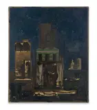 Nocturne by Eugene Berman, 1929, Huile sur toile, sold Jun 2023