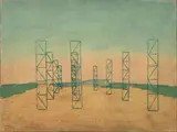 Constructions métalliques by Charles Lapicque, 1927, Huile sur toile, sold Jun 2023