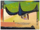 L'Éclosion / L'Oiseau bleu by Óscar Domínguez, 1957, Huile sur papier marouflé sur carton, offered Jun 2023