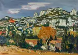 Le vallon des Baux au printemps by Yves Brayer, 1972, Huile sur toile, sold Jun 2023