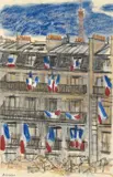 Libération by Maurice Brianchon, Gouache, aquarelle, fusain et pastel sur papier, sold Jun 2023
