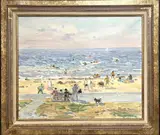 Les vacances by Gaston Sebire, Huile sur toile, sold Sep 2023
