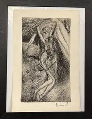 Femme allongée by Jacqueline Marval, Eau-forte sur papier, sold Sep 2023