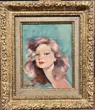 Arisa (?) by Jean-Gabriel Domergue, Huile sur panneau d'isorel, sold Sep 2023
