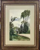 Paysage de campagne by Louis Berthomme Saint-André, Aquarelle et encre de Chine sur papier, sold Sep 2023