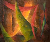 Gamme n°3 by Georges Bauquier, 1963, Huile sur toile, sold Sep 2023