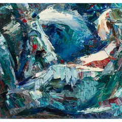 Untitled by Alan McCorkle, oil on canvas board, sold Jul 2026