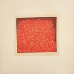 Longing for Community by Mark Tobey, 1973, etching, sold Jul 2026