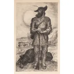 The Plainsman by John Steuart Curry, 1945, lithograph, sold Jul 2026