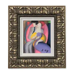 Untitled by Linda Le Kinff, serigraph in color on canvas titled The Life, sold Aug 2026