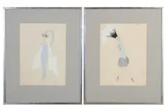 Untitled by René Gontran Ranson, Watercolour and pencil costume studies, offered Jul 2019