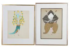 Untitled by René Gontran Ranson, Pencil and watercolour costume studies, offered Jul 2019