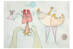 Untitled by Desmond Morris, ink, offered Jul 2019
