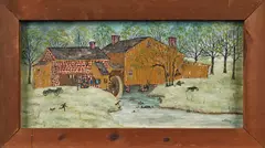 street scene by Dolores Hackenberger, oil on canvas, sold Sep 2013