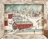 winter landscape by Dolores Hackenberger, oil on canvas, sold Sep 2013